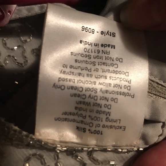 Beaded silver top and skirt with fringe - Picture 10 of 10